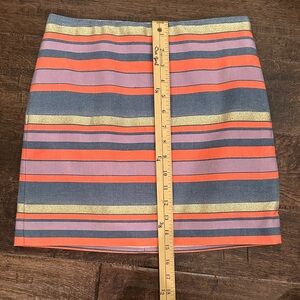 J. Crew Colorful Striped Mini Skirt